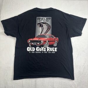 Old Guys Rule Shelby GT500 Black Short Sleeve Graphic Shirt Men's